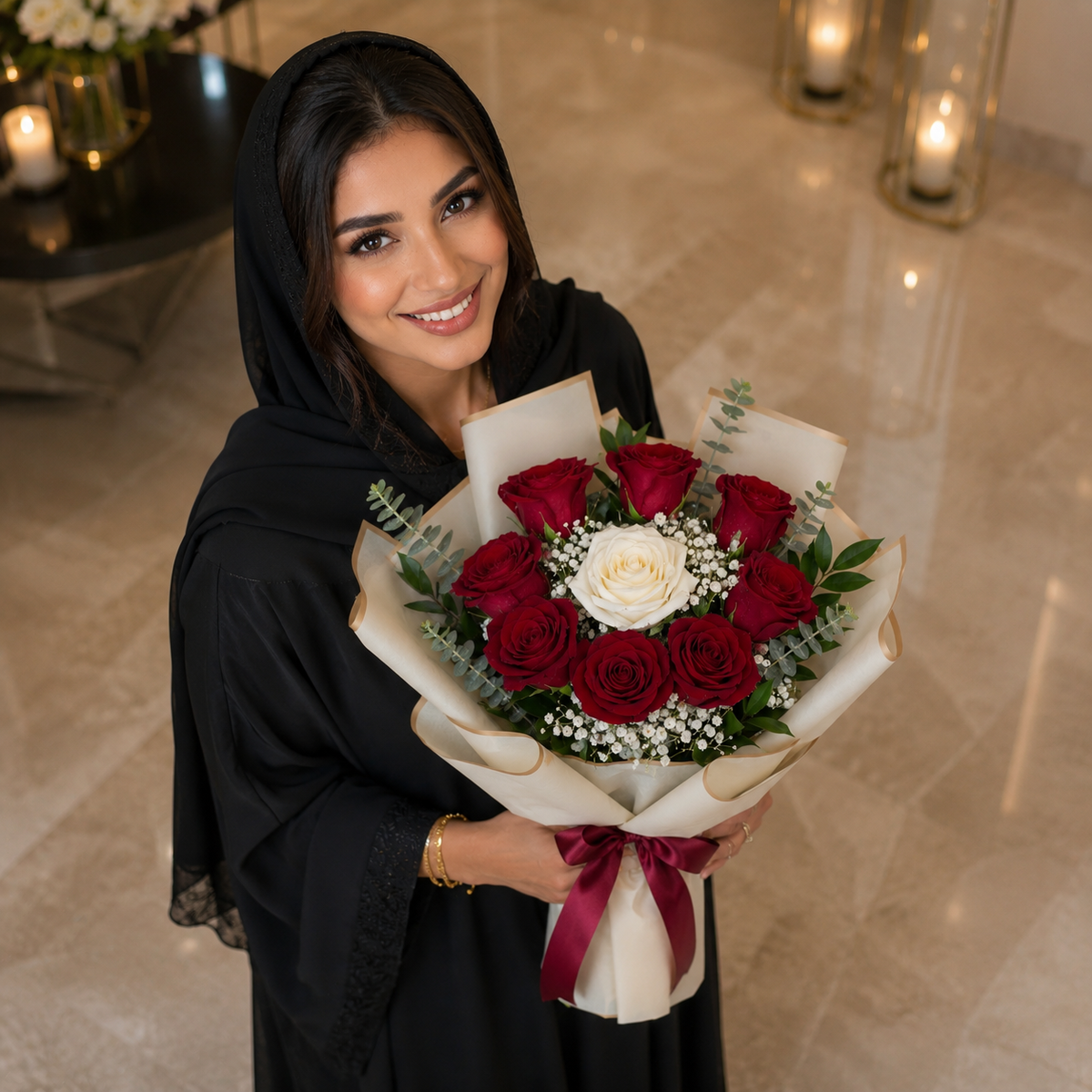 Heartfelt Red & White Rose Bouquet – photo 6
