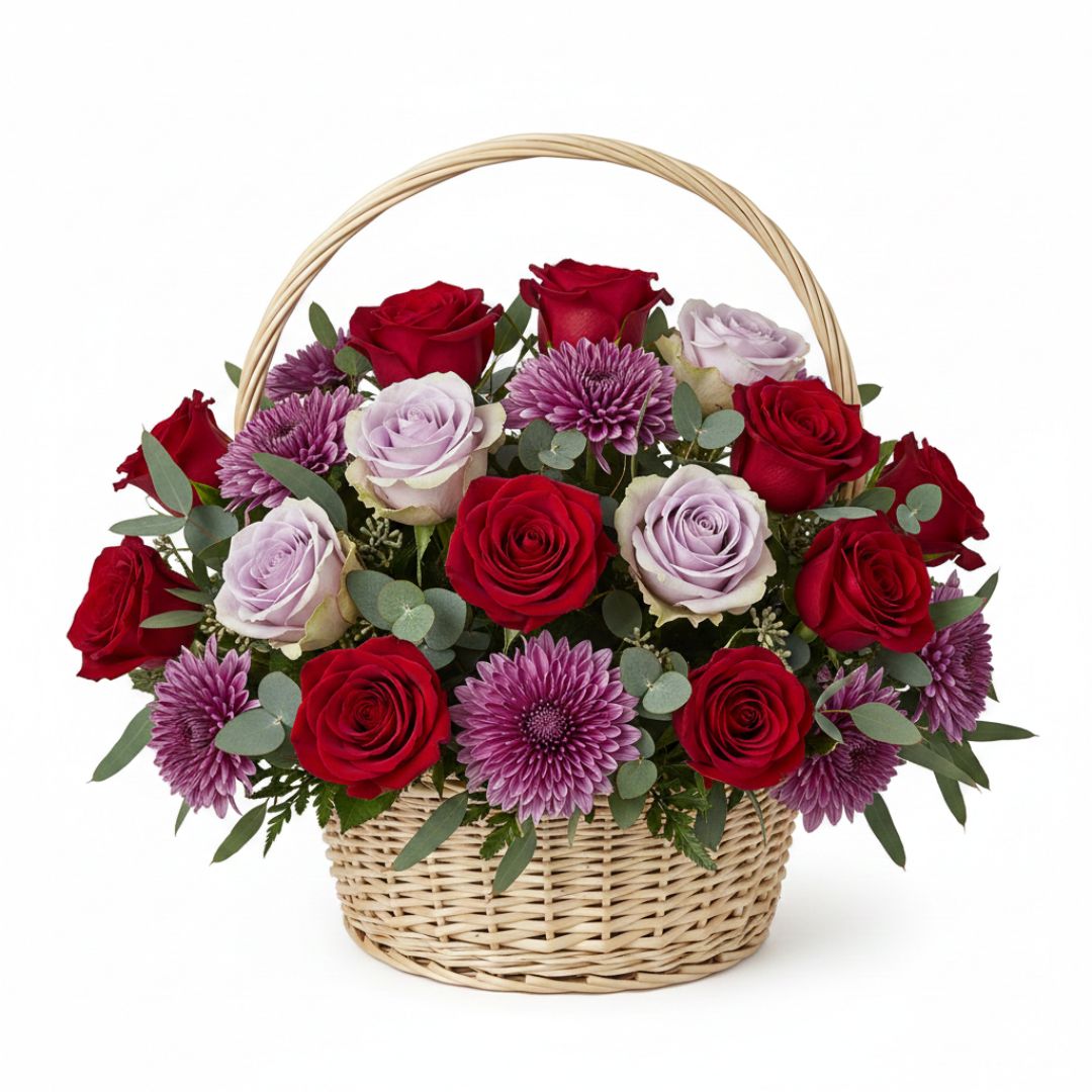 Lavender Flame Basket
