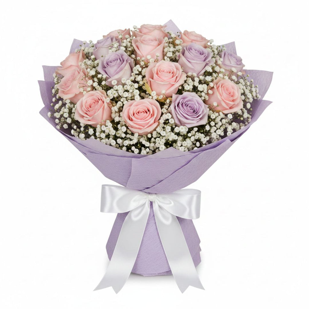 Lilac Blush – Pink & Purple Rose Bouquet For Her