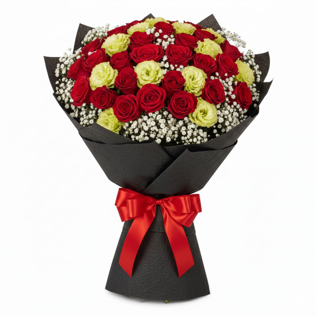 Love in Contrast by Black Petals Flowers