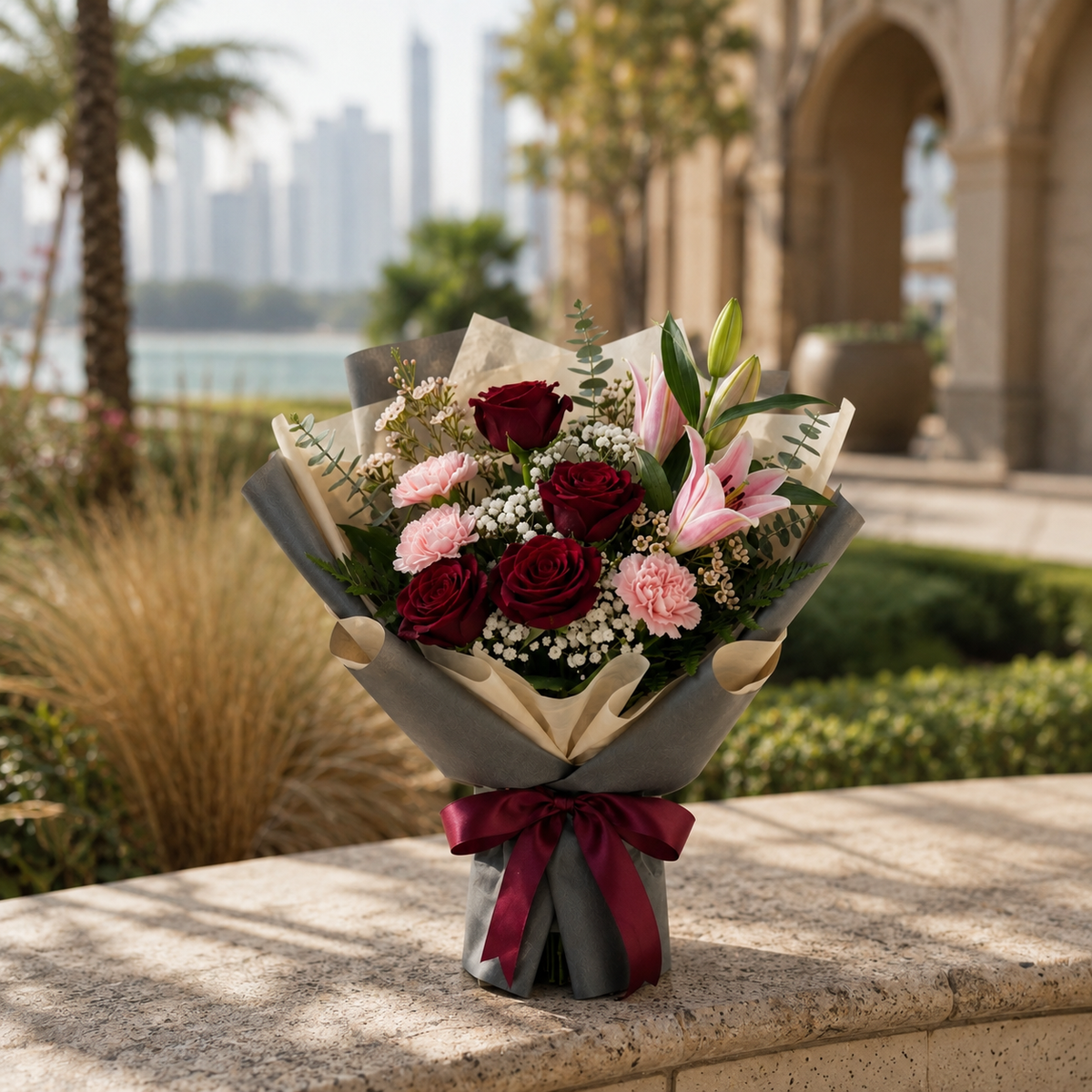 Loving Reminder Red Roses & Pink Lilies Bouquet – photo 4