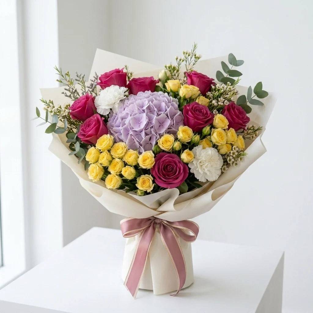 Miss You Bouquet with Roses & Hydrangea – photo 2