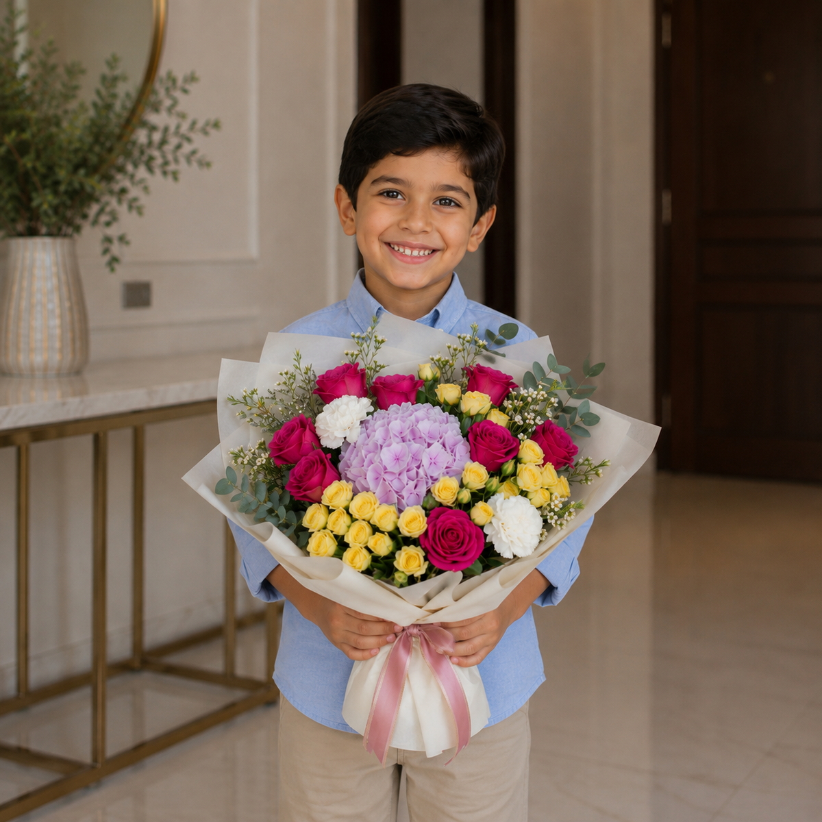 Miss You Bouquet with Roses & Hydrangea – photo 8