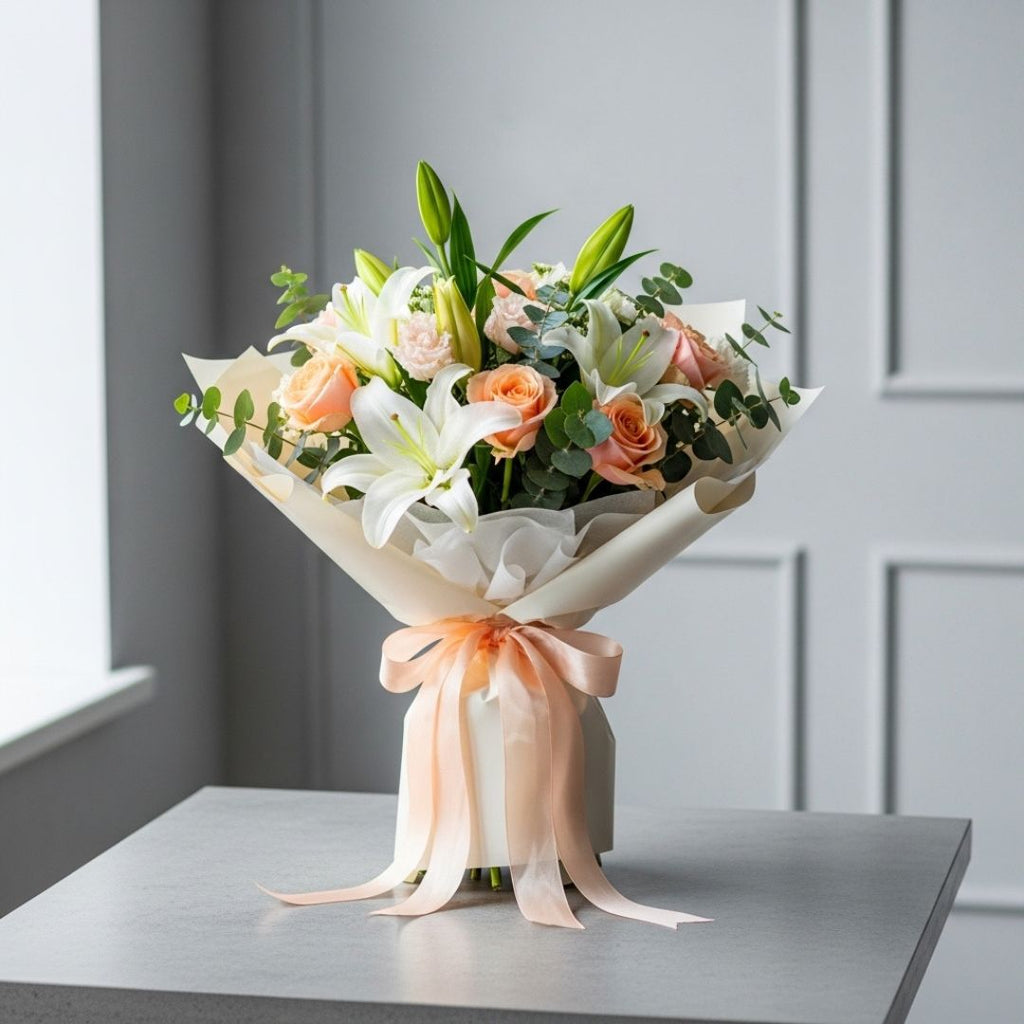 Peach Royale Blossom by Black Petals Flowers