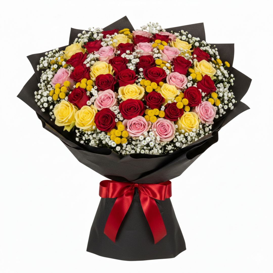 Radiant Heart - Valentine's Special Bouquet by Black Petals Flowers