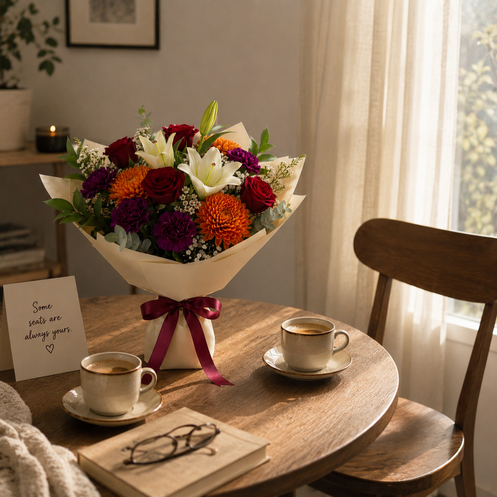 Red Roses & Purple Carnations Miss You Bouquet – photo 4