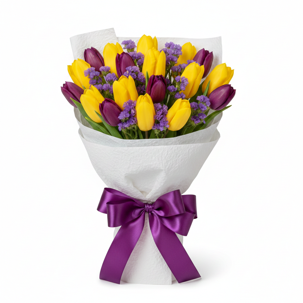 Sun & Violet by Black Petals Flowers