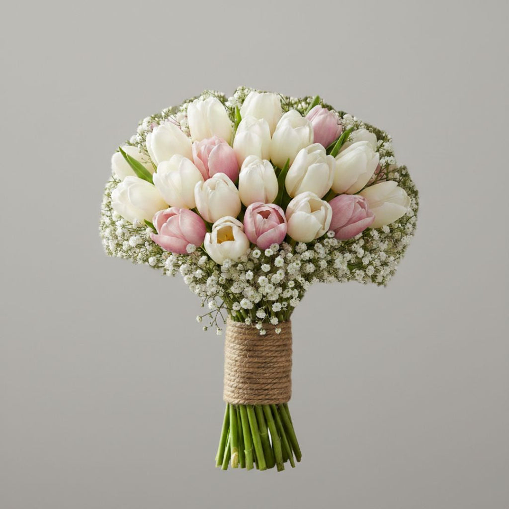 Tulip Vows Bridal Bouquet by Black Petals Flowers