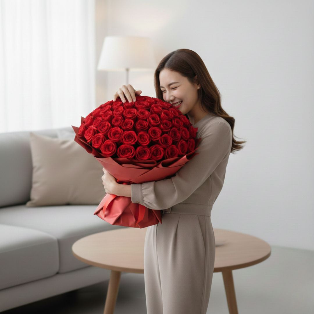 Valentine Magic - 300 Red Roses