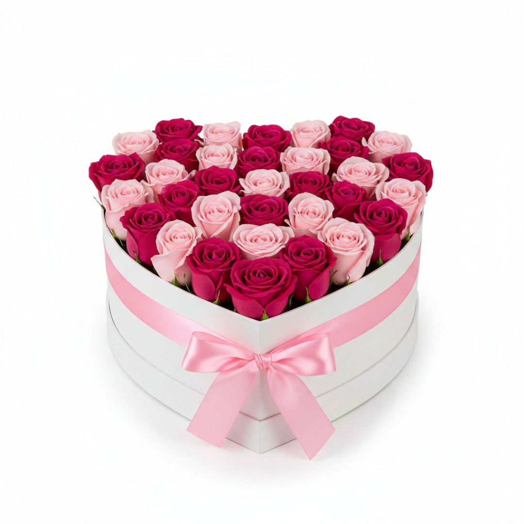 Valentine's Blush Heart Box