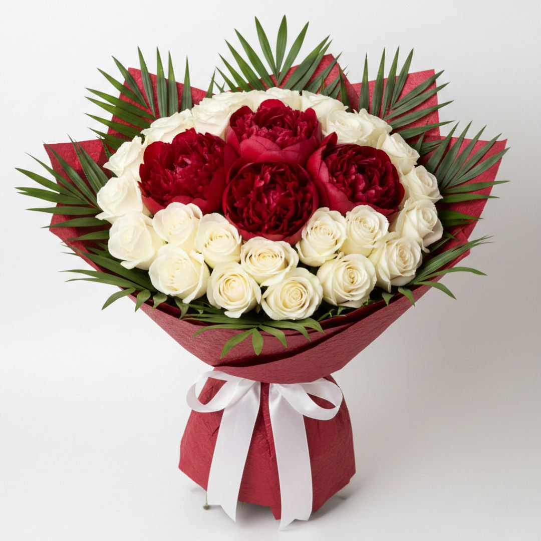 Valentine’s Scarlet Opulence by Black Petals Flowers