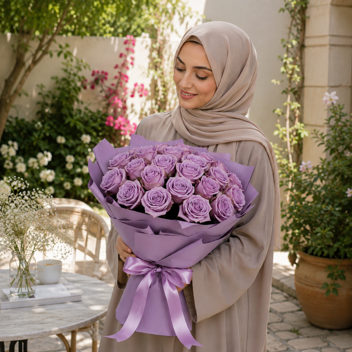Violet Regards-21 Purple Roses