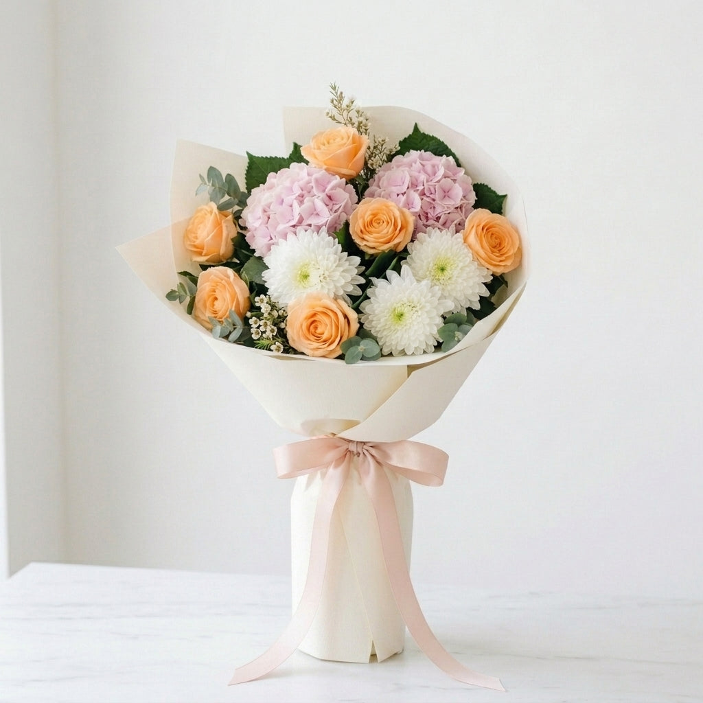 Emirati Women's Day Peach Bouquet