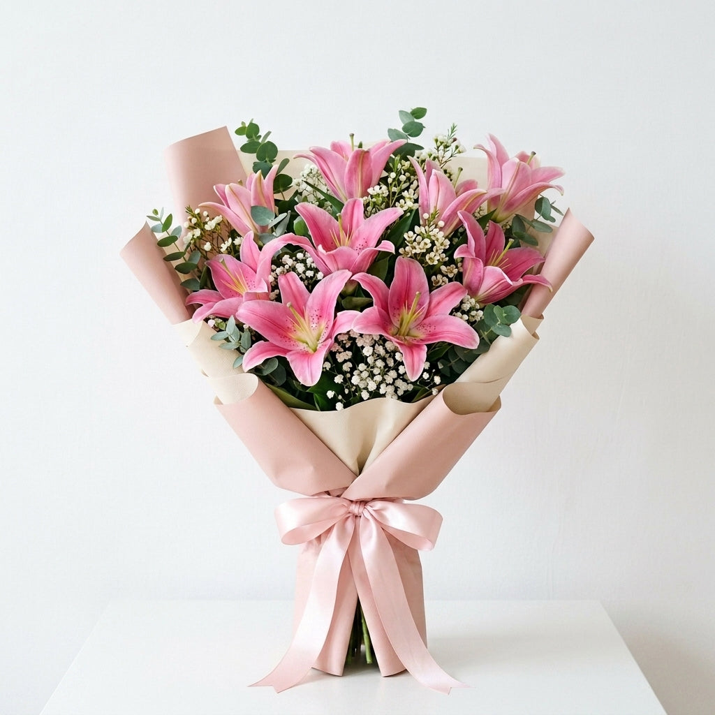 Pink Lilies Sorry Bouquet