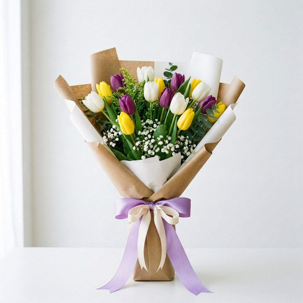 Corporate Mixed Tulip Bouquet