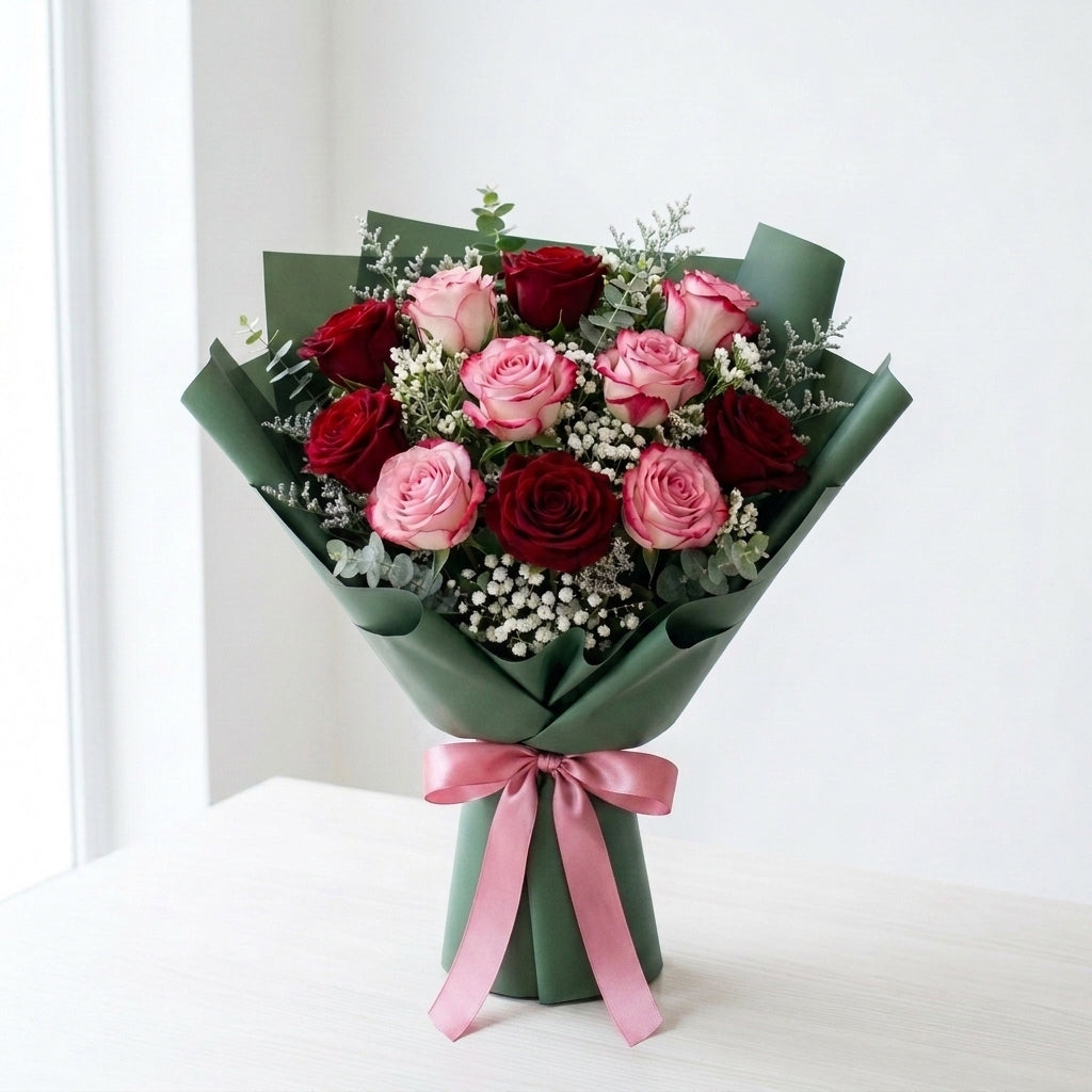 New Year Mixed Roses Bouquet