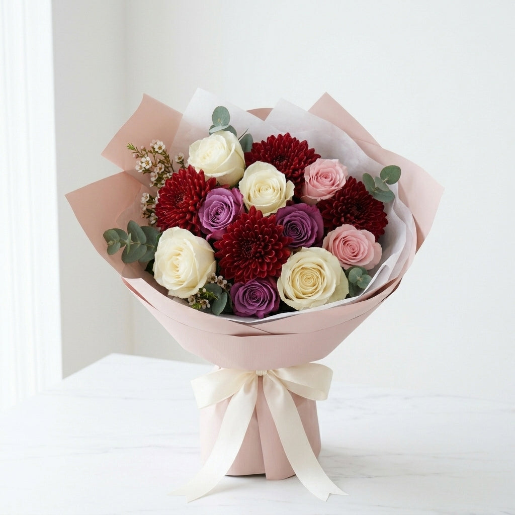 Royal Multicolor Rose Bouquet