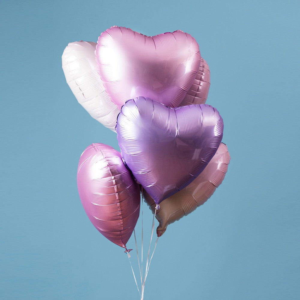 Heart Shaped Chrome Balloons